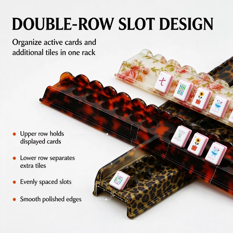 Tortoiseshell Leopard Floral Acrylic Magnetic Mahjong Racks Tortoiseshell Leopard Floral Acrylic Magnetic Mahjong Racks Tortoiseshell Leopard Floral Acrylic Magnetic Mahjong Racks Tortoiseshell Leopard Floral Acrylic Magnetic Mahjong Racks - image 2