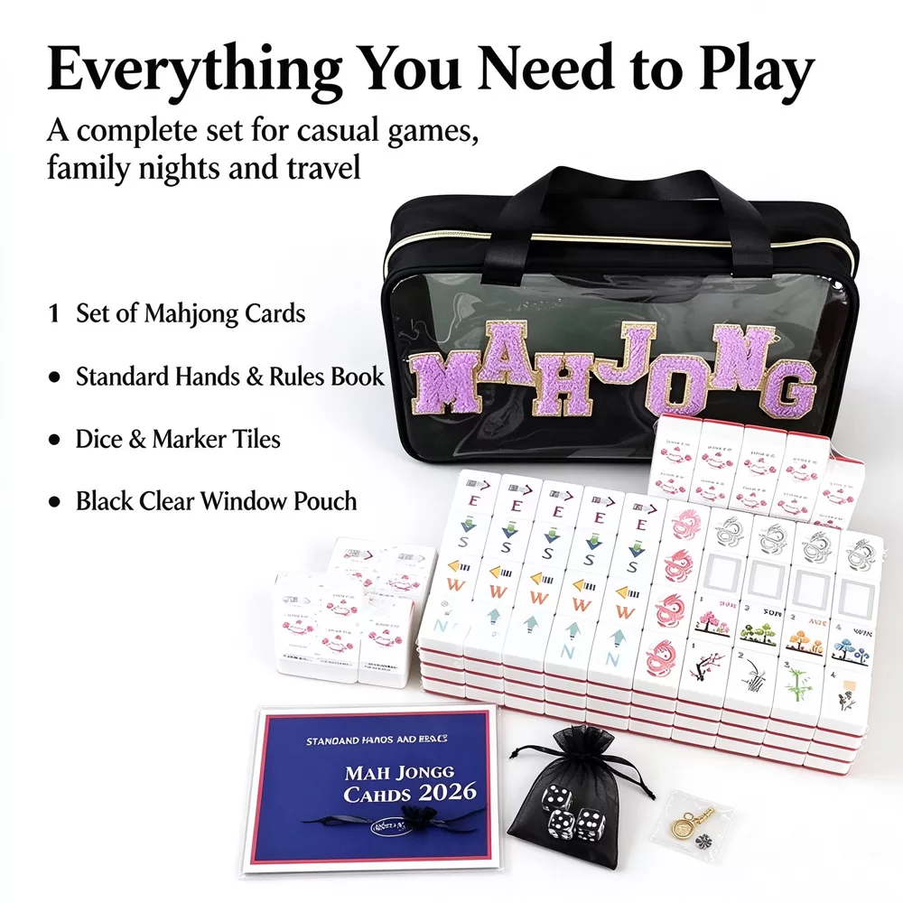 Black Clear Mahjong Set - image 6