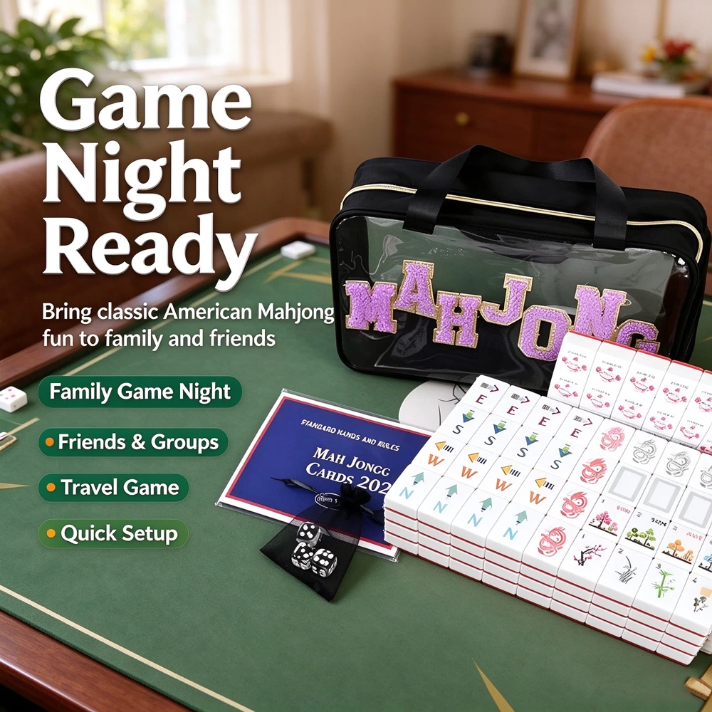 Black Clear Mahjong Set - image 3