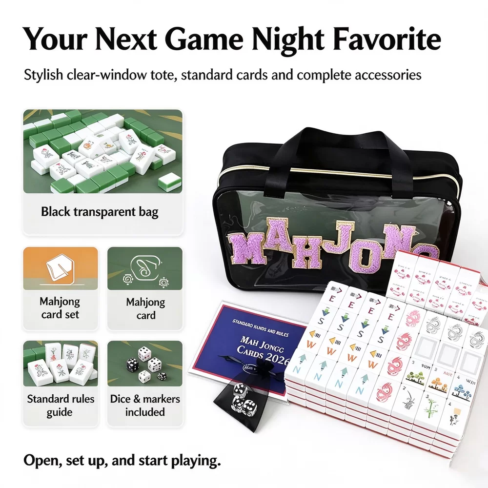 Black Clear Mahjong Set - image 2