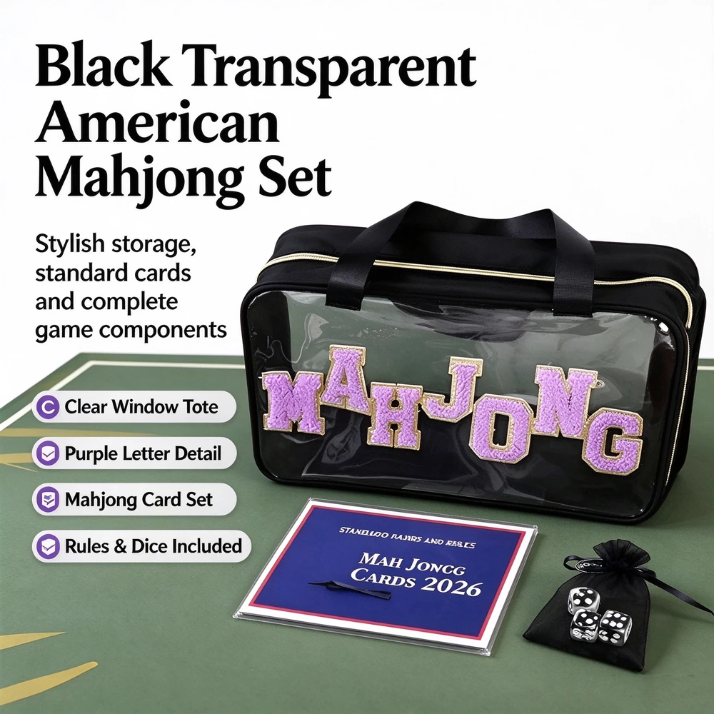Black Clear Mahjong Set