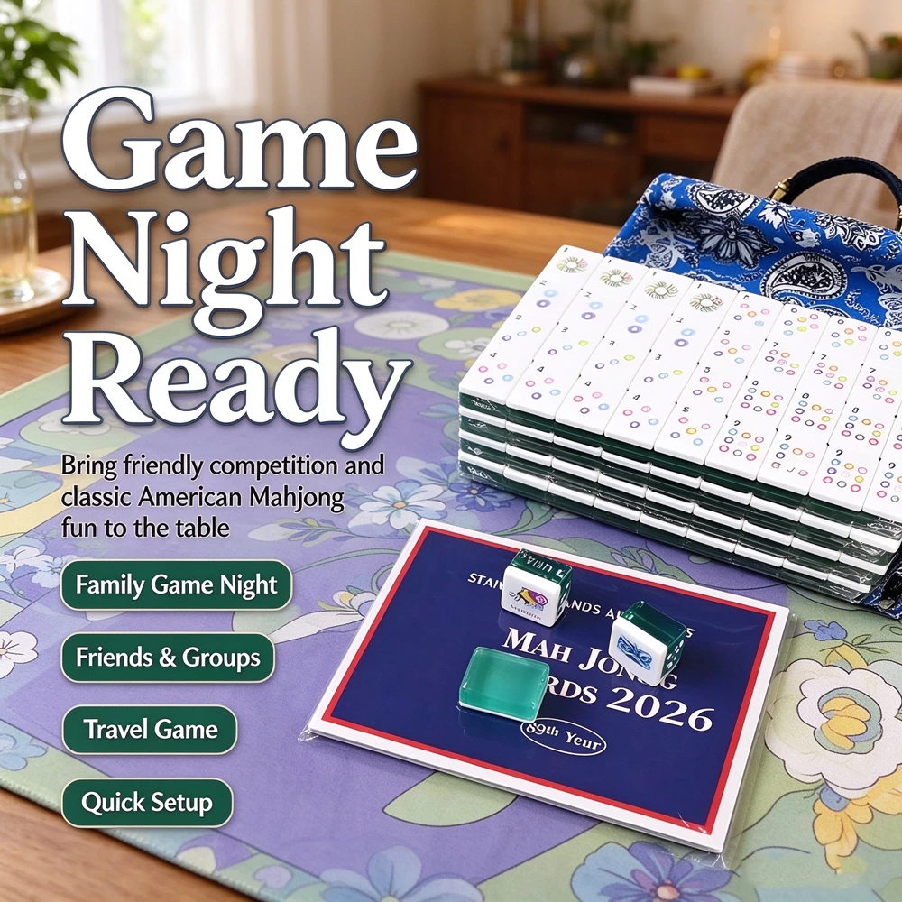 Blue Paisley American Mahjong Travel Set - image 3