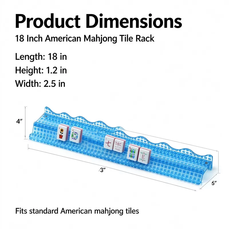 Grid Pattern Acrylic Magnetic Mahjong Racks with Wavy Edges - image 4