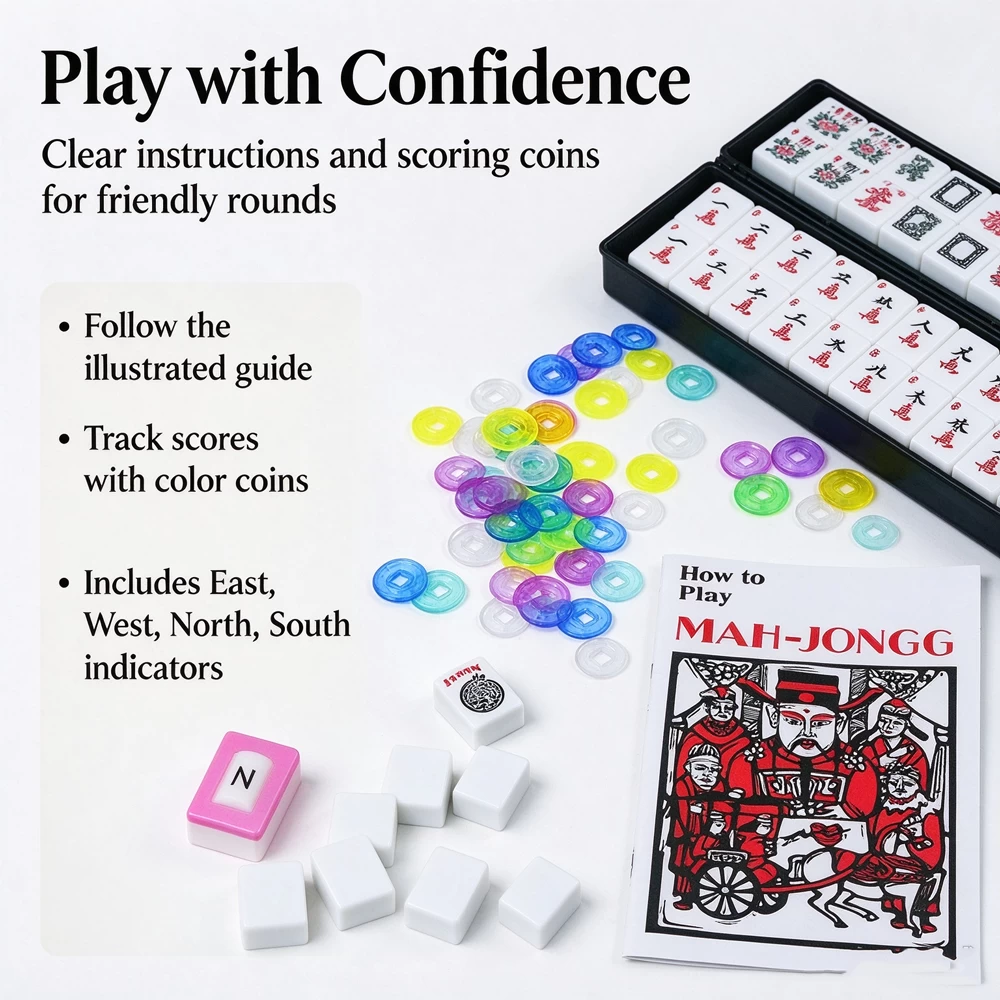 Portable American Mahjong Travel Game Set - image 6