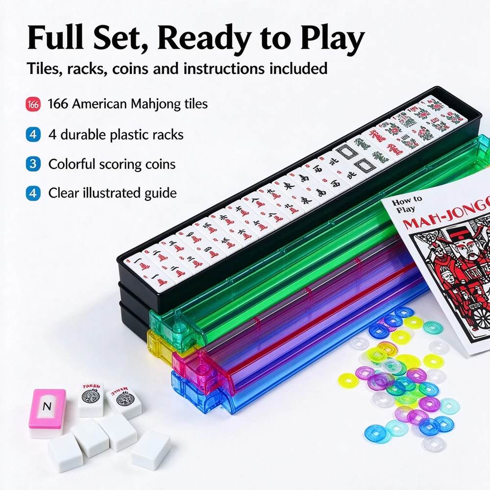 Portable American Mahjong Travel Game Set