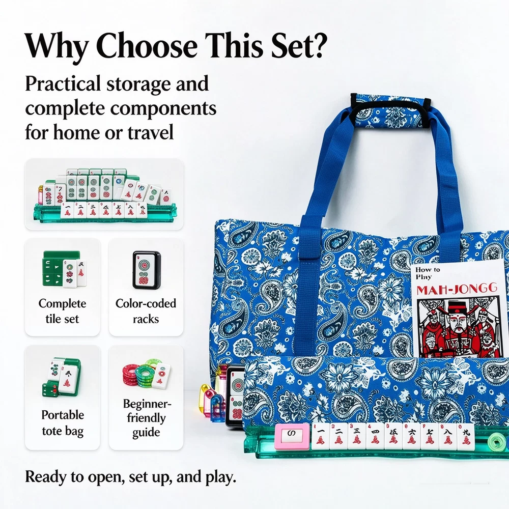 Portable American Mahjong Travel Game Set - image 4