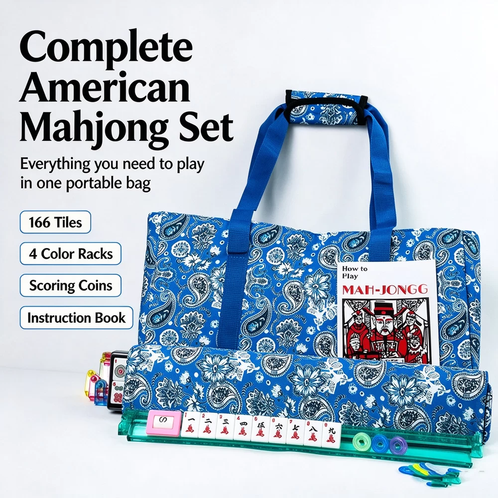 Portable American Mahjong Travel Game Set - image 3