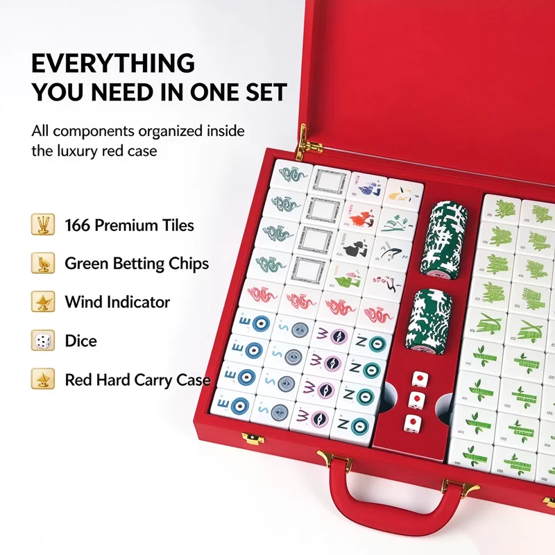 Red Charm Collection Mahjong Set - image 5