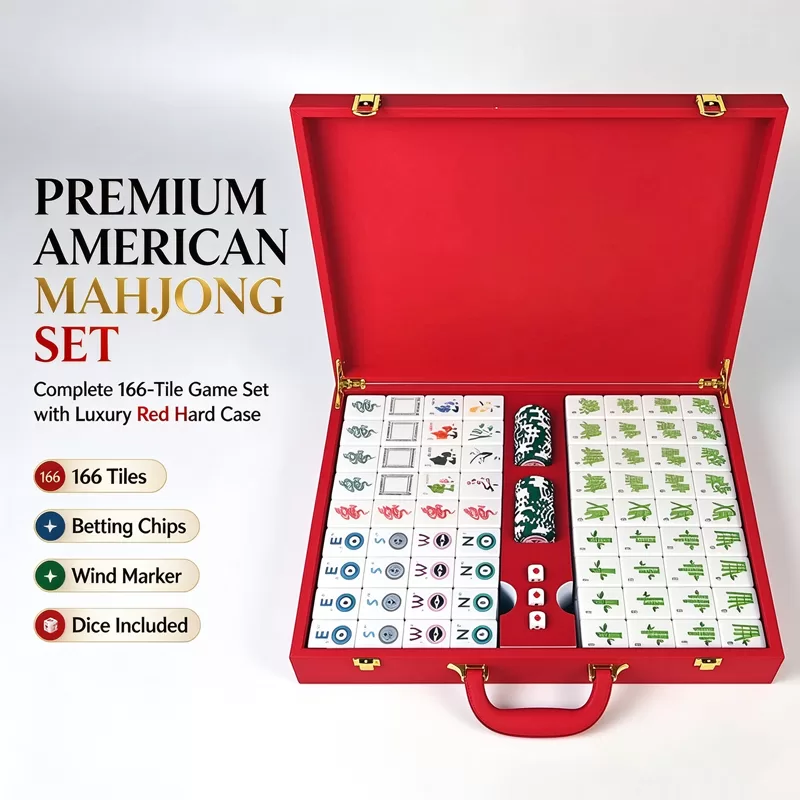 Red Charm Collection Mahjong Set