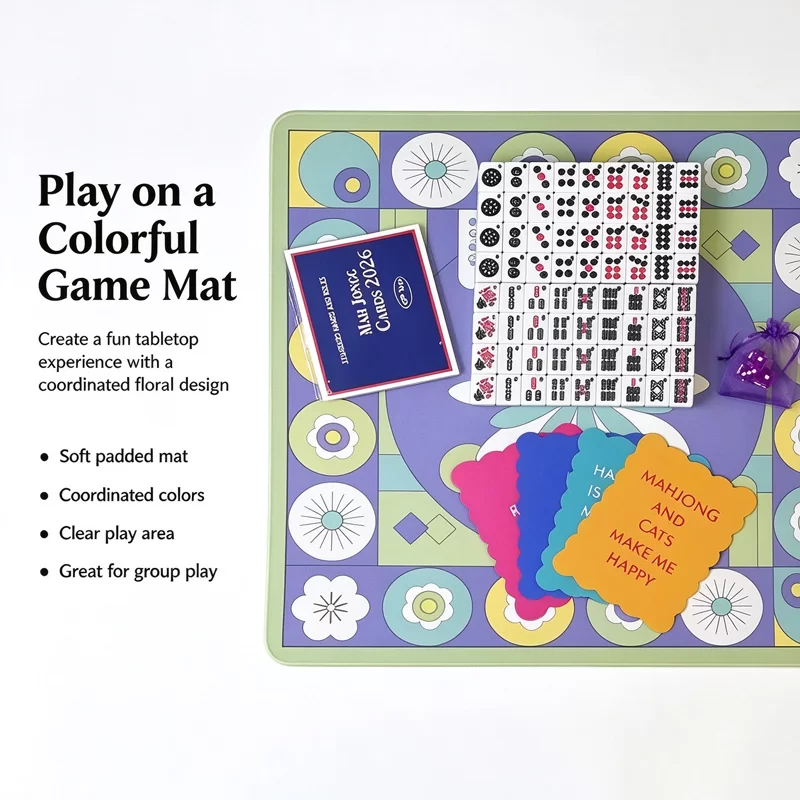 Retro Floral Mahjong Set - image 4