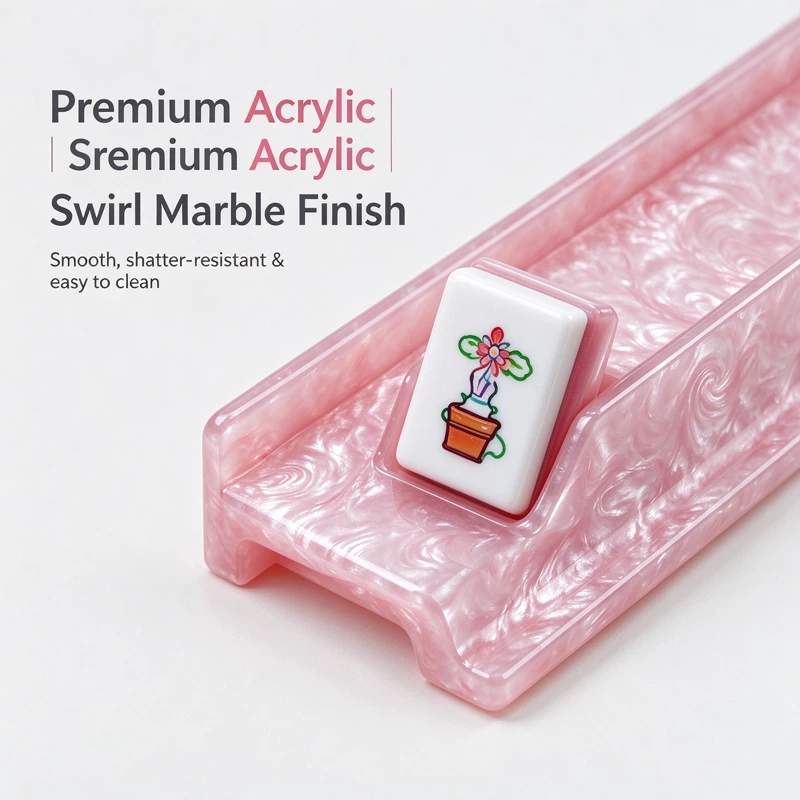 Shimmering Pearlescent Acrylic Magnetic Mahjong Racks - image 4