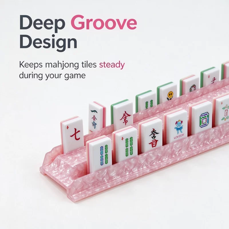 Shimmering Pearlescent Acrylic Magnetic Mahjong Racks - image 3