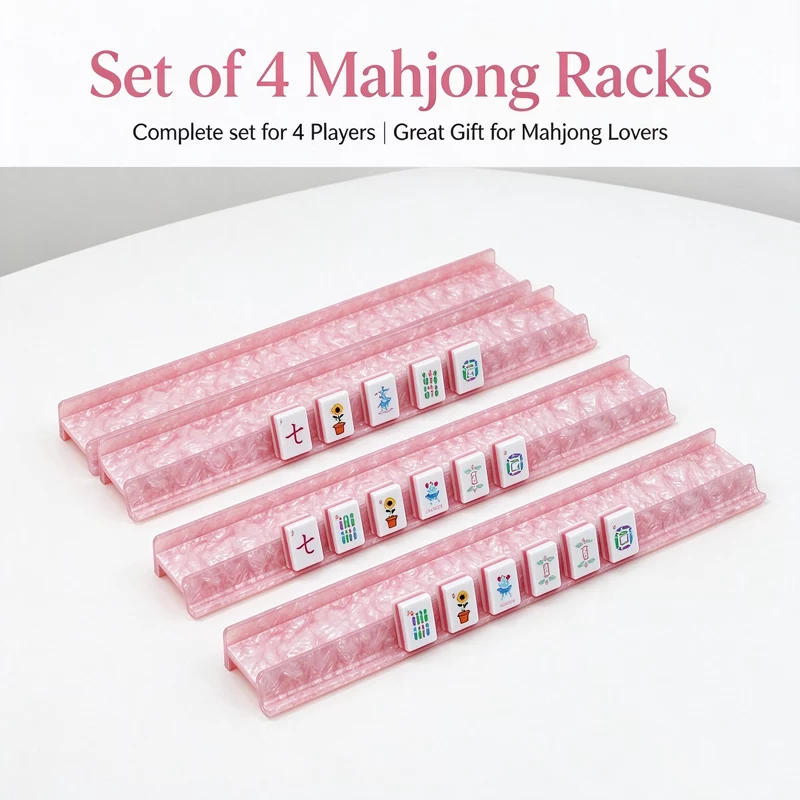 Shimmering Pearlescent Acrylic Magnetic Mahjong Racks - image 2