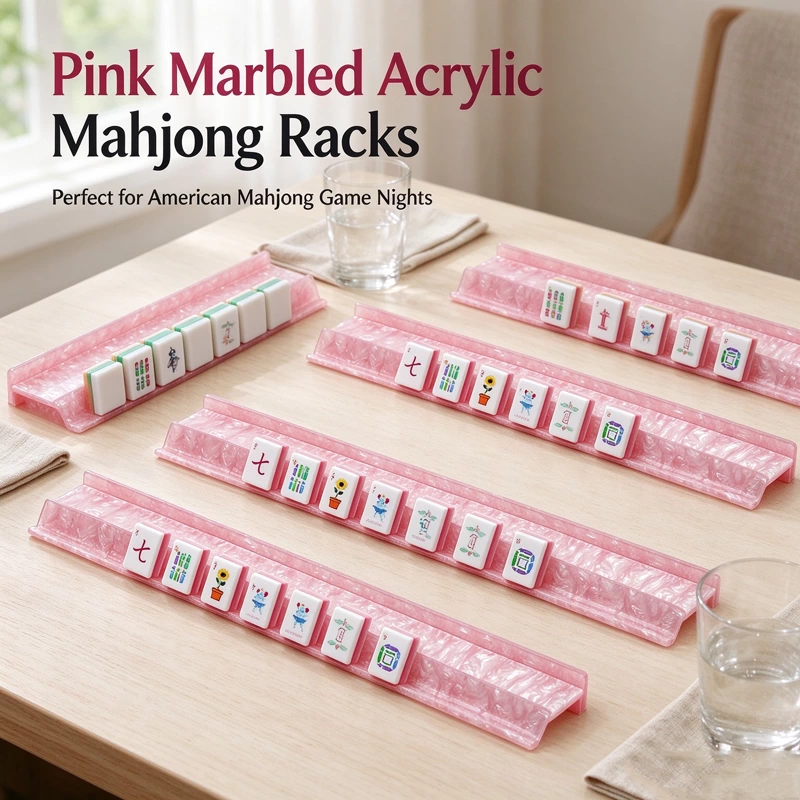 Shimmering Pearlescent Acrylic Magnetic Mahjong Racks