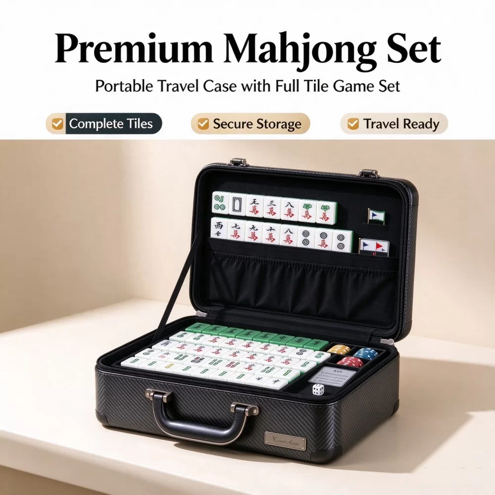 Carbon Fiber Mahjong Travel Case