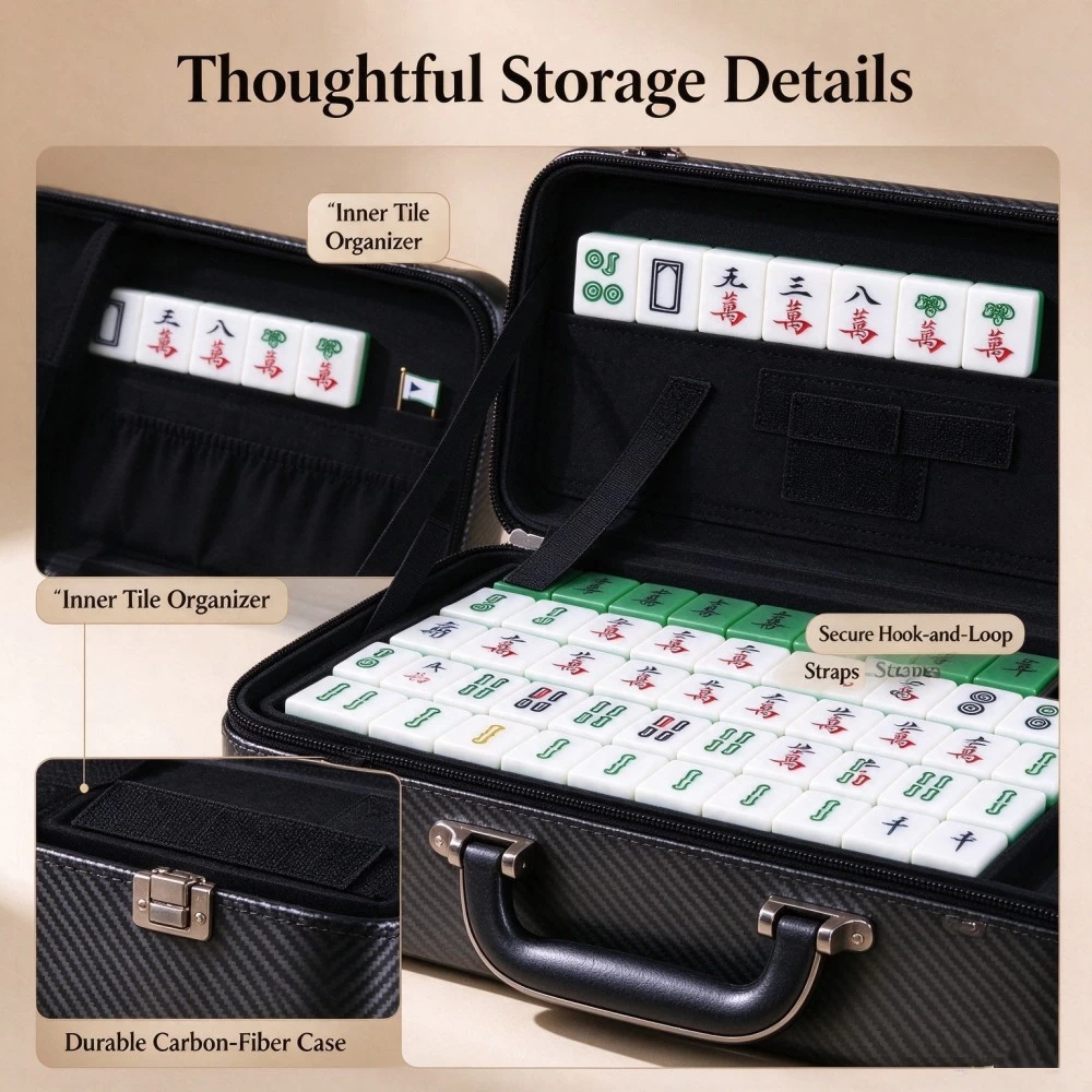 Carbon Fiber Mahjong Travel Case - image 2