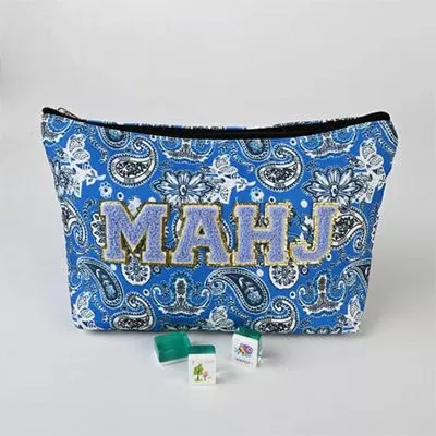 Blue Paisley American Mahjong Travel Set Blue Paisley American Mahjong Travel Set