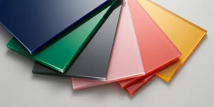 Colored cast PMMA sheets used for mahjong tile colorways