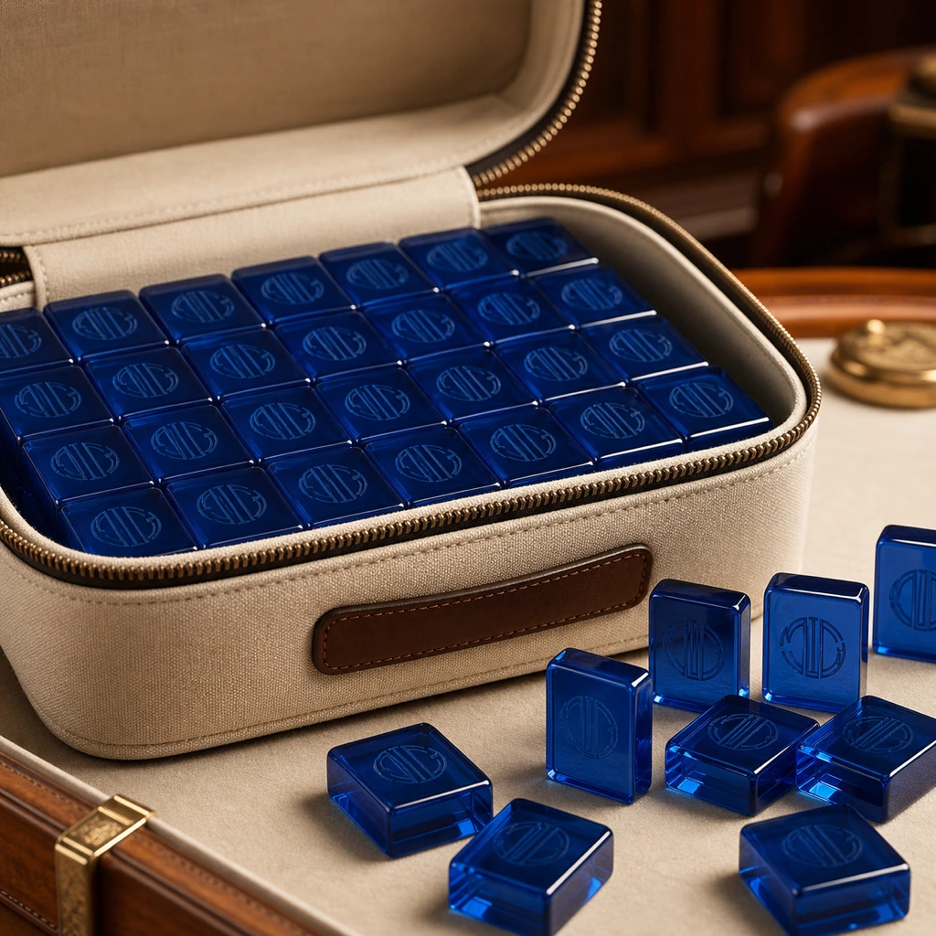 Country club mahjong rack and pusher set in the club colorway
