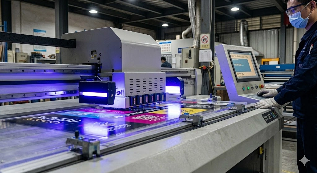 UV printing artwork onto mahjong tile faces